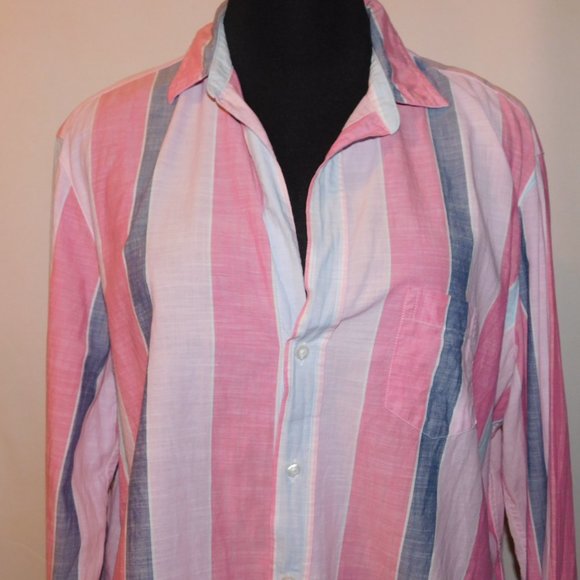 Frank & Eileen - Eileen Relaxed Button Up Shirt Woven In Italy Size Medium - Picture 4 of 14